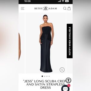 Betsy & Adam crepe and satin dress